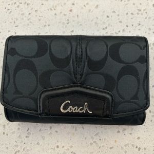 Coach tri fold wallet. Black